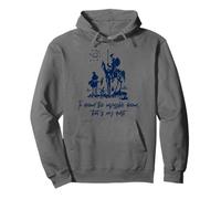 Don Quixote To Dream Impossible That Is My Quest Navy Print Pullover Hoodie