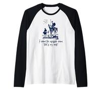 Don Quixote to Dream Impossible That is My Quest Navy Print Raglan Baseball Tee