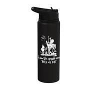 Don Quixote to Dream Impossible That is My Quest White Print Stainless Steel Insulated Water Bottle