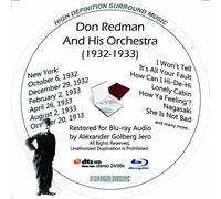 Don Redman (1932-1933) Restored for Blu-ray Audio Featuring Audio Only and Video Disc Produced with Short Films by Charly Chaplin