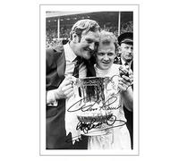 DON REVIE & BILLY BREMNER Signed 12x8 Inch Photo Print Pre Printed Signature Leeds United Autograph Gift