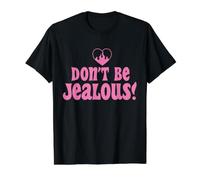 Don’t Be Jealous Retro Pink Quote Graphic Value Graphic T-Shirt, Men, Black, XL