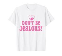Don’t Be Jealous Retro Pink Quote Graphic Value Graphic T-Shirt, Men, White, L