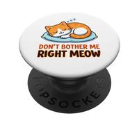 Don’t Bother Me Right Meow Sleeping Cat Meme PopSockets Adhesive PopGrip