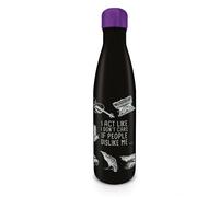 Don´t Care Metal Water Bottle Wednesday Black One Size
