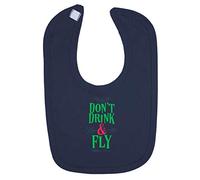 Don’t Drink and Fly Halloween Statement Cotton Baby bib - Navy