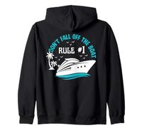 Don’t Fall Off The Boat Funny Cruise Vacation Rule Zip Hoodie