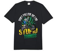 Don´t Follow Me I Do Stupid Things Motocross Dirt Bike Comfort Colors Adult Heavyweight T-Shirt