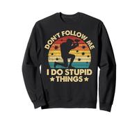 Don’t Follow Me I Do Stupid Things Retro Paintball Design Sweatshirt