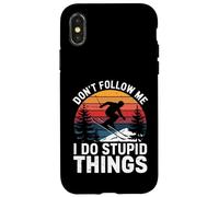 Don’t Follow Me I Do Stupid Things Ski Design Case for iPhone X/XS
