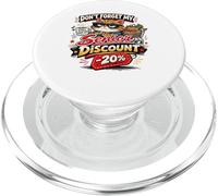 Don’t Forget My Senior Discount Funny Birthday Cranky Cat PopSockets PopGrip for MagSafe