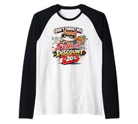 Don’t Forget My Senior Discount Funny Birthday Cranky Cat Raglan Baseball Tee