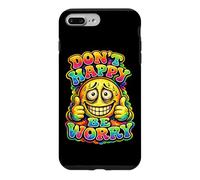 Don’t Happy Be Worry Retro Funny Sarcastic Mood Quote Case for iPhone 7 Plus/8 Plus