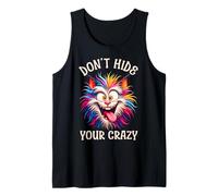 Don’t Hide Your Crazy Funny Kitten Crazy, Men Woman Kids Cat Tank Top