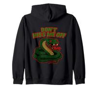 Don’t Hiss Me Off Funny Cobra Snake Lover Pun Zip Hoodie