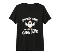 Don’t Look at The Chicken Funny Barnyard Challenge Design Premium T-Shirt