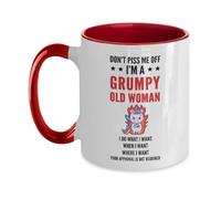 Don’t Me Off I’m A Grumpy Old Woman I Do What I Want Mug Unicorn Mug For Birthday Christmas Friends Mom Grandma Mothers day Two Tone 11oz Mug