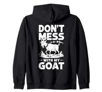 Don´t Mess With My Goat Cute Coat Pygmy Goat Farmer Zip Hoodie