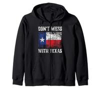 Don’t Mess With Texas Proud Texan Longhorn Lone Star State Zip Hoodie