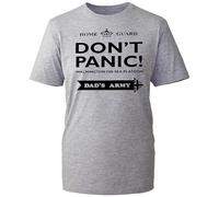 Don’t Panic Dad’s Army Graphic Tee - Humorous Home Guard Theme for TV Comedy Enthusiasts (HeatherGrey, 3XL Years)