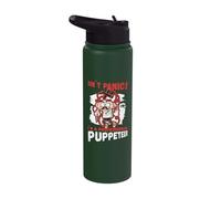 Don´t Panic! I´m A Puppeteer Puppeteering Puppet Owner Stainless Steel Insulated Water Bottle