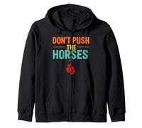 Don’t Push The Horses Funny Boxing Meme Sarcastic Zip Hoodie
