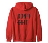 Don’t Quit Do It Bold Minimalist Strong Mindset Motivation Zip Hoodie