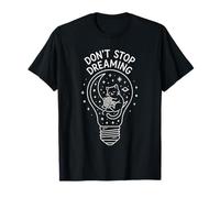 Don’t Stop Dreaming Cat Moon Yarn Cosmic Art T-Shirt