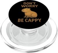 Don’t Worry Be Cappy Funny Capybara Retro Animal Lover PopSockets PopGrip for MagSafe