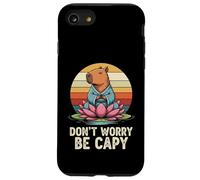 Don"t Worry Be Capy Funny Capybara Love Yoga Summer Retro Case for iPhone SE (2020) / 7 / 8