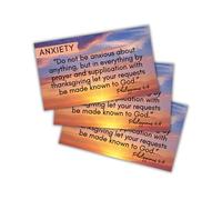 Don’t Worry Bible Verses Philippians 4:6 30pk 2x3.5” Cards Be Anxious for Nothing Pray About Everything Wallet Size Hand Out Encouragement