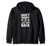 Don’t Worry I Got Your Back Skeleton Joke Zip Hoodie