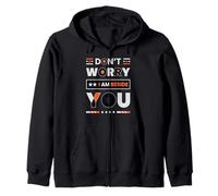Don’t Worry I’m Beside You Minimalist Modern Zip Hoodie