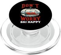 Don’t Worry Ski Happy Shirt - Skiing Mountain Winter Design PopSockets PopGrip for MagSafe