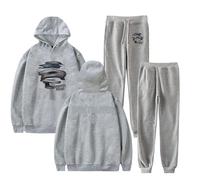 Don Toliver HARDSTONE Psycho Promise Land Harajuku Spring Autumn Clothes Casual Suit Hoodies Sportswear (GREY,XXS)