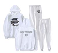 Don Toliver HARDSTONE Psycho Promise Land Harajuku Spring Autumn Clothes Casual Suit Hoodies Sportswear (WHITE,XXL)