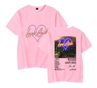 Don Toliver Love Sick Album Harajuku Men's and Women's Casual Fashion Short Sleeves Trend T-Shirt (Pink,XS)
