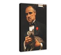 Don & Vito Corleone Poster The Godfather Poster Canvas Poster Bedroom Decor Sports Landscape Office Room Decor Gift Frame-style 12x18inch(30x45cm)