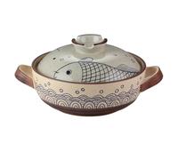Donabe Ceramic Casserole Cocotte, Japanese Clay Pot Hot Pot, Slow Cooker, Heat Resistant Nutritious Saucepan Soup Pot