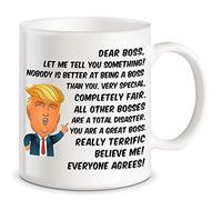 Donad Trump Meme You are A Terrific Boss Nobody Can Compare to You Coffee Mug - White Gift for Husband Wife Mother Father Boss Senior Coworker in Labour Day Christmas Birthday Thanksgiving Easter