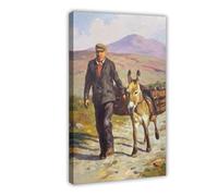 Donal McNaughtons Work Artist Prints Heading For The Turf 2 Canvas Poster Bedroom Decor Landscape Office Room Decor Gift Frame-style 20x30inch(50x75cm)