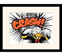 Donald Duck 30 x 40 cm Crash Mounted and Framed Print