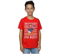 Donald Duck Christmas Fair Isle T-Shirt Disney Red 7-8 Years