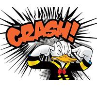 Donald Duck "Crash Canvas Print, Multi-Colour, 60 x 80 cm