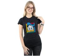 Donald Duck Panicked Cotton T-Shirt Disney Black XL
