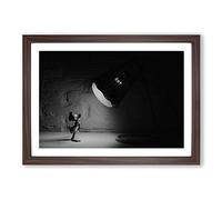 Donald Duck Spotlight Framed Print | A2 Walnut Framed Wall Art | Ready to Hang | Modern Animal Picture | Living Room Bedroom Lounge Office