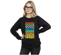 Donald Duck Vintage Pattern Sweatshirt Disney Black M