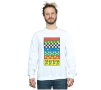 Donald Duck Vintage Pattern Sweatshirt Disney White XXL