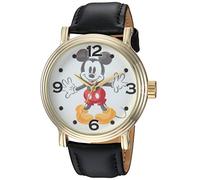 Disney Men Analog Quartz Watch with Faux Leather Strap WDS000337