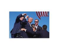 Donald J Trump Raising His Fist in Defiance after He Was Shot at His Rally1 Poster Decorative Painting Canvas Wall Posters And Art Picture Print Modern Family Bedroom Decor Posters 16x24inch(40x60cm)